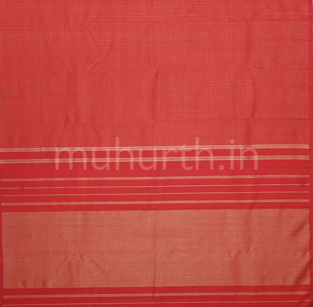 Red Pure Zari Kanjivaram Silk Saree