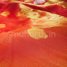 Load image into Gallery viewer, Bright Red Pure Kanjivaram Silk Saree