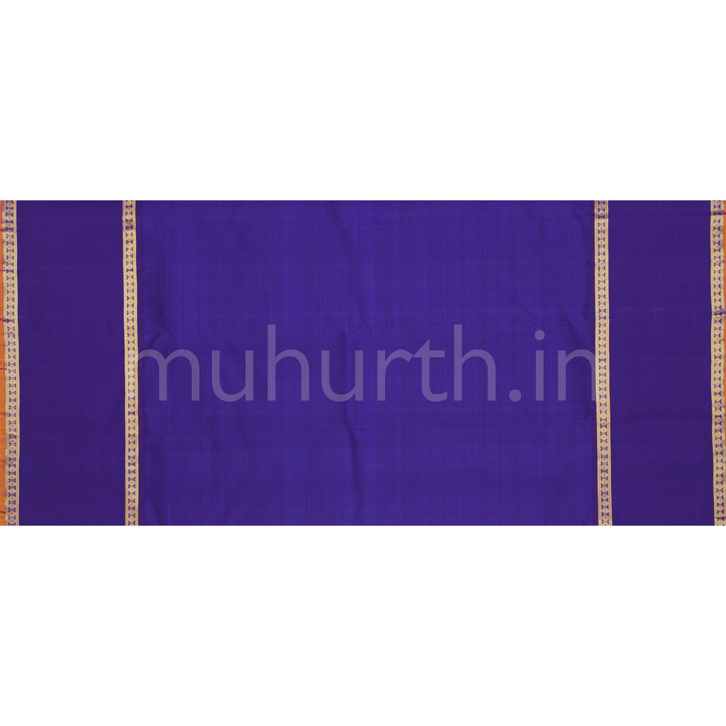 Light Elaichi Pure Zari Kanjivaram Silk Saree with Meenakshi