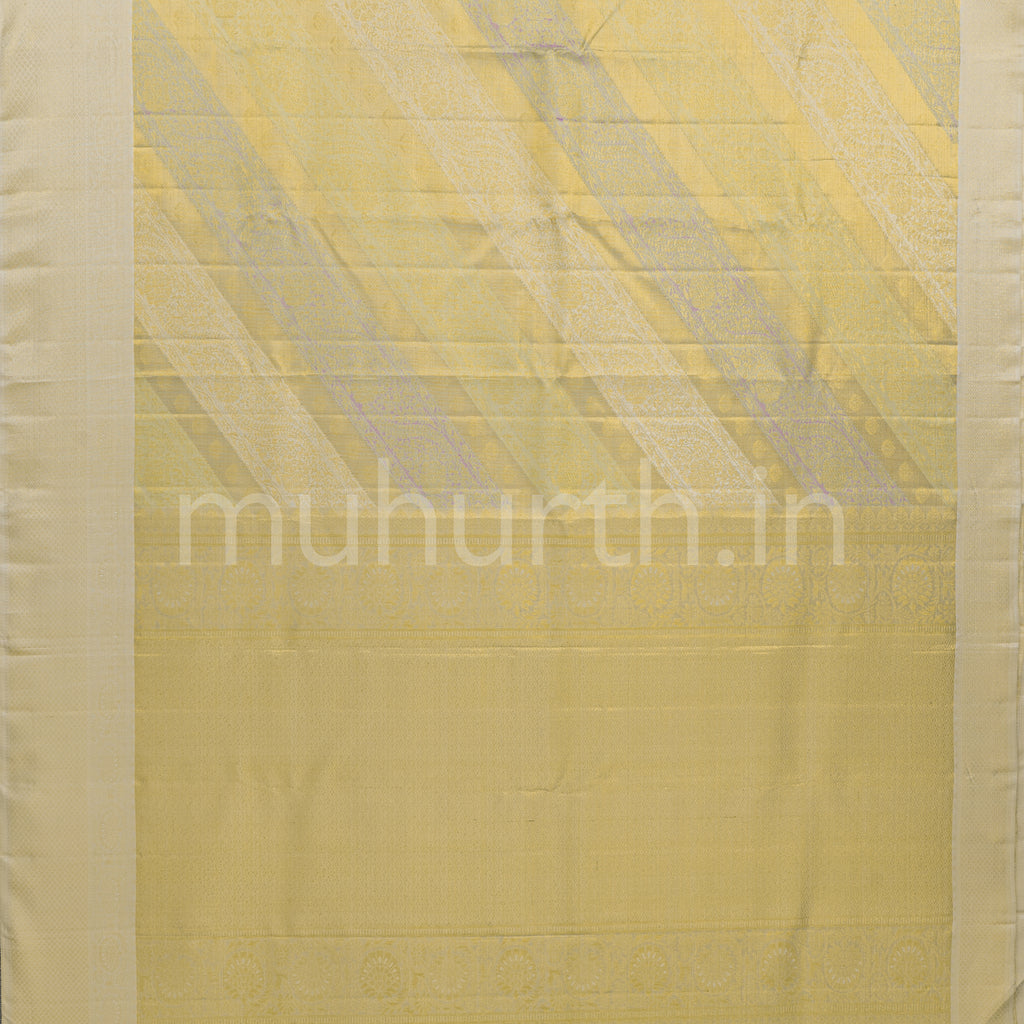 Rangkat Varnam Tissue Kanjivaram Silk Saree with Off-White