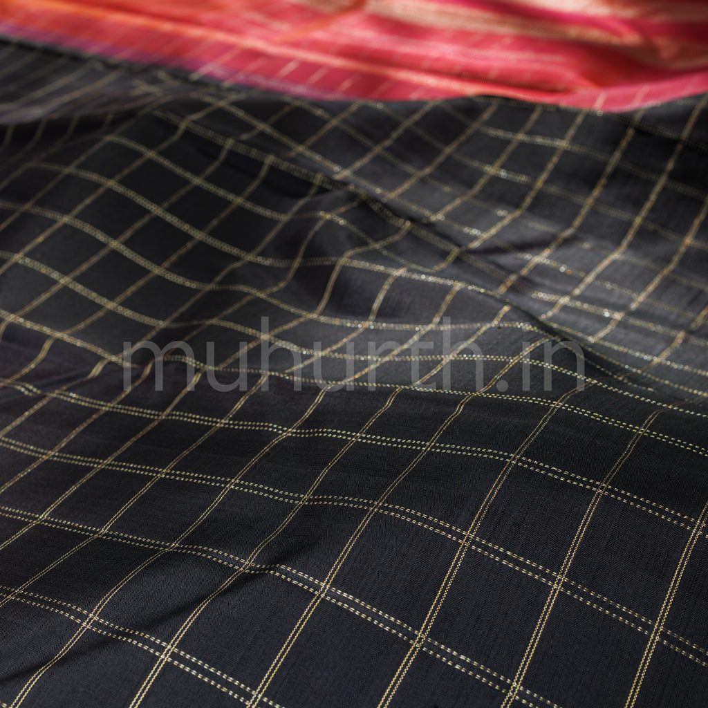 Black Pure Kanjivaram Silk Saree
