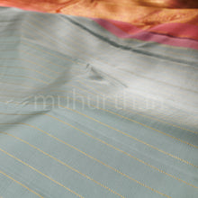 Load image into Gallery viewer, Silver Grey Pure Kanjivaram Silk Saree