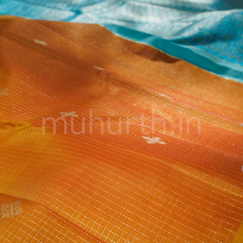 Rust Orange Pure Kanjivaram Silk Saree