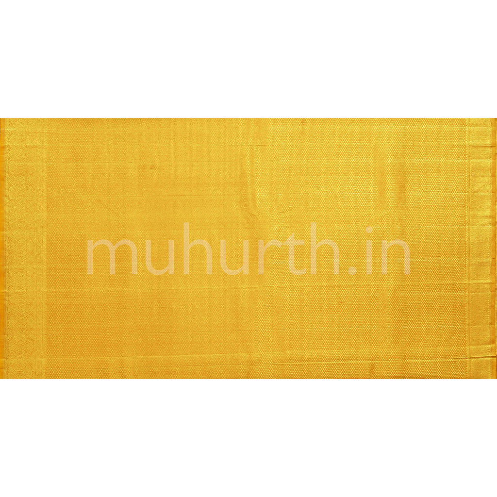 Lavender Meenakari Kanjivaram Silk Saree with Mustard Yellow