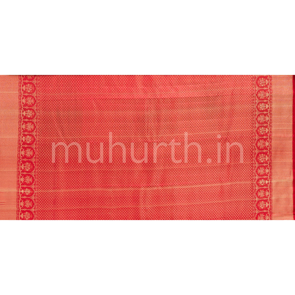 Lilac Kanjivaram Silk Saree with Maroon