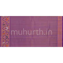 Load image into Gallery viewer, Sage Green Meenakari Kanjivaram Silk Saree with Magenta