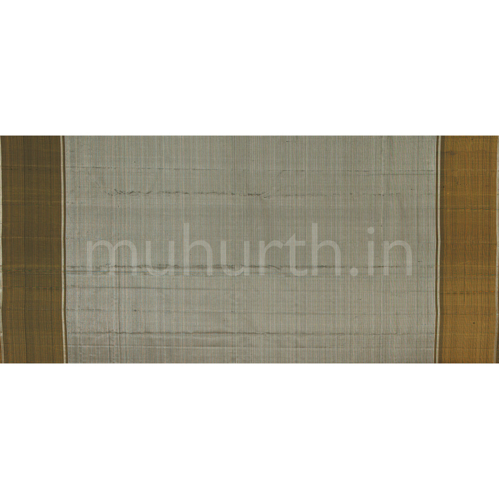 Mehndi Green Pure Kanjivaram Silk Saree with Sampanga