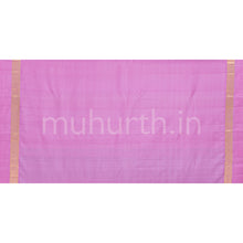 Load image into Gallery viewer, Lavender Kanjivaram Silk Saree with Pink