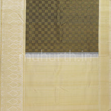 Load image into Gallery viewer, Black Kanjivaram Silk Saree with Tussar White