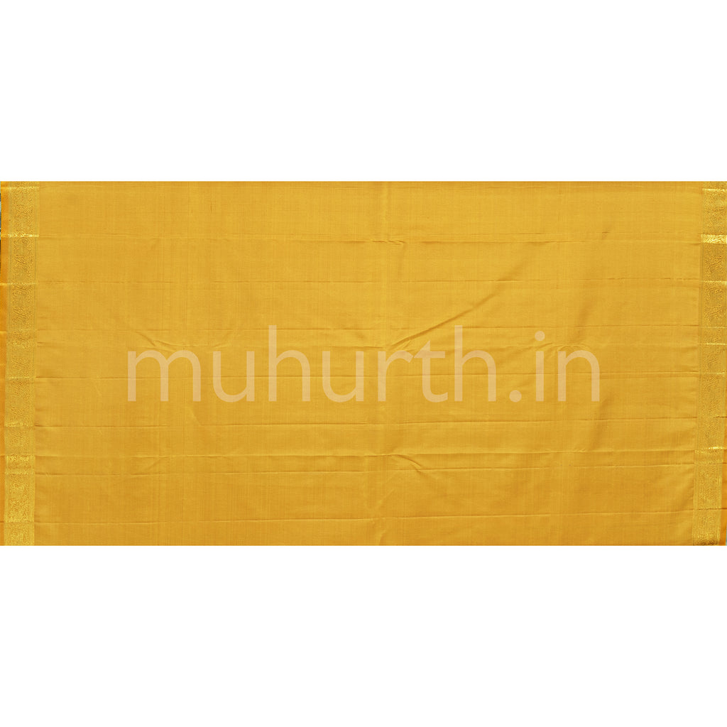 Powder Blue Kanjivaram Silk Saree with Mustard