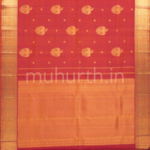 Load image into Gallery viewer, Orange Shot Rose Ekandam Kanjivaram Silk Saree