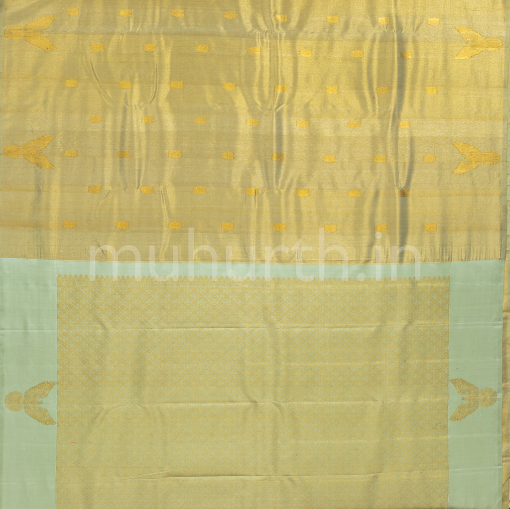 Elaichi Green Tissue Kanjivaram Silk Saree