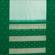 Load image into Gallery viewer, Sea Green Kanjivaram Silk Saree with Dark Green