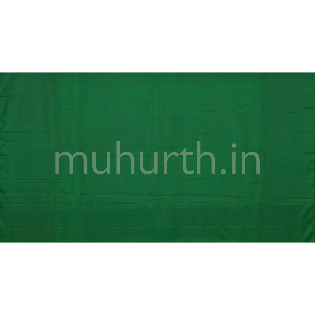 Sea Green Kanjivaram Silk Saree with Dark Green