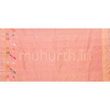 Load image into Gallery viewer, Magenta Meenakari Kanjivaram Silk Saree with Peach