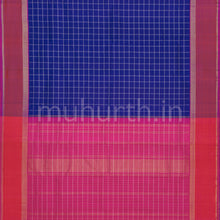 Load image into Gallery viewer, Violet Pure Kanjivaram Silk Saree with Magenta