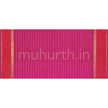 Load image into Gallery viewer, Violet Pure Kanjivaram Silk Saree with Magenta
