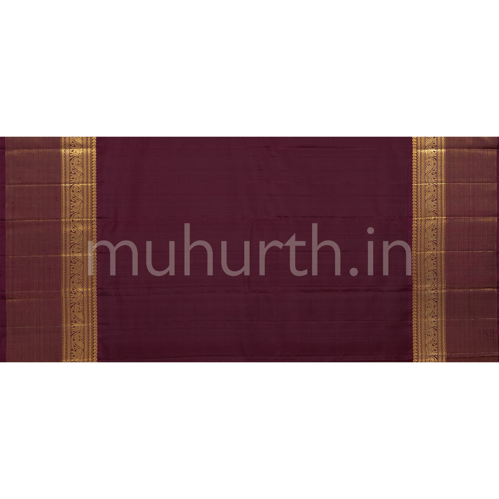 Peach Kanjivaram Silk Saree with Pakku