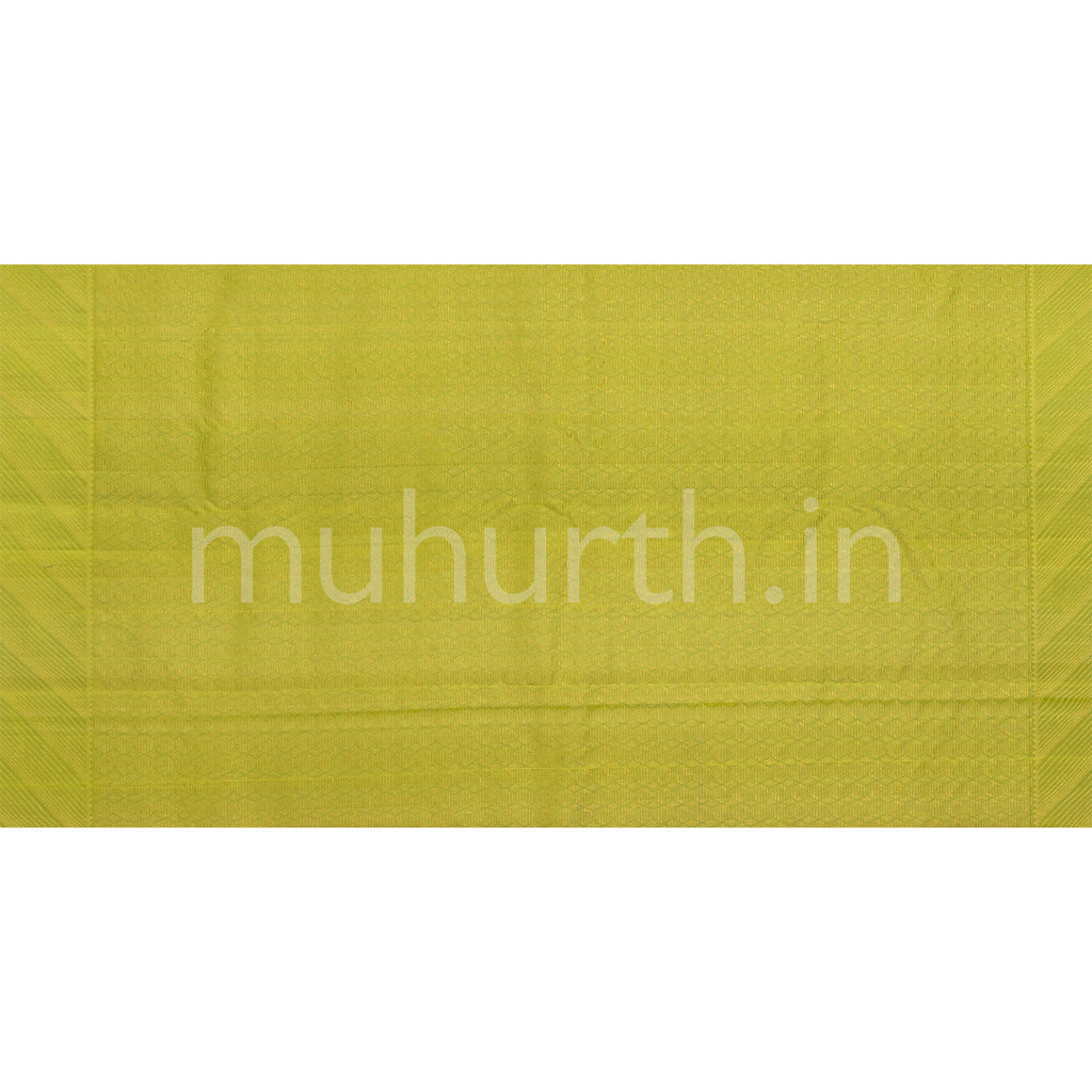 Lilac Kanjivaram Silk Saree with Tiratchai Green