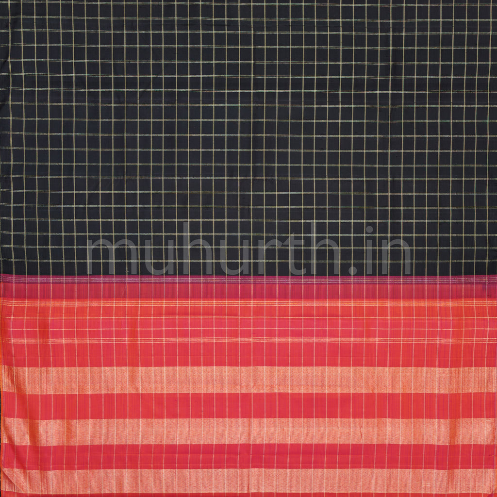 Black Pure Kanjivaram Silk Saree