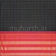 Load image into Gallery viewer, Black Pure Kanjivaram Silk Saree