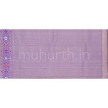Load image into Gallery viewer, Light Elaichi Tissue Organza Pure Kanjivaram Silk Saree with Lavender