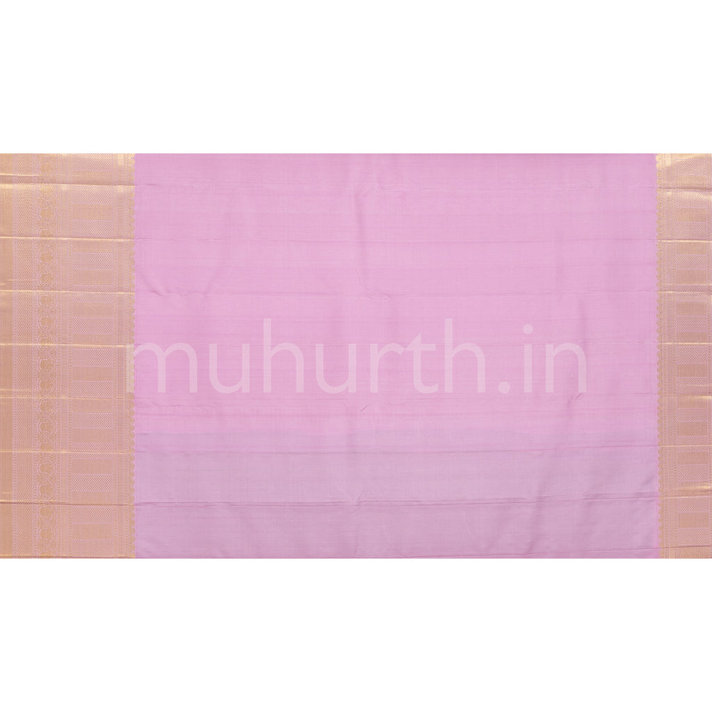 Dark Green Kanjivaram Silk Saree with Pink