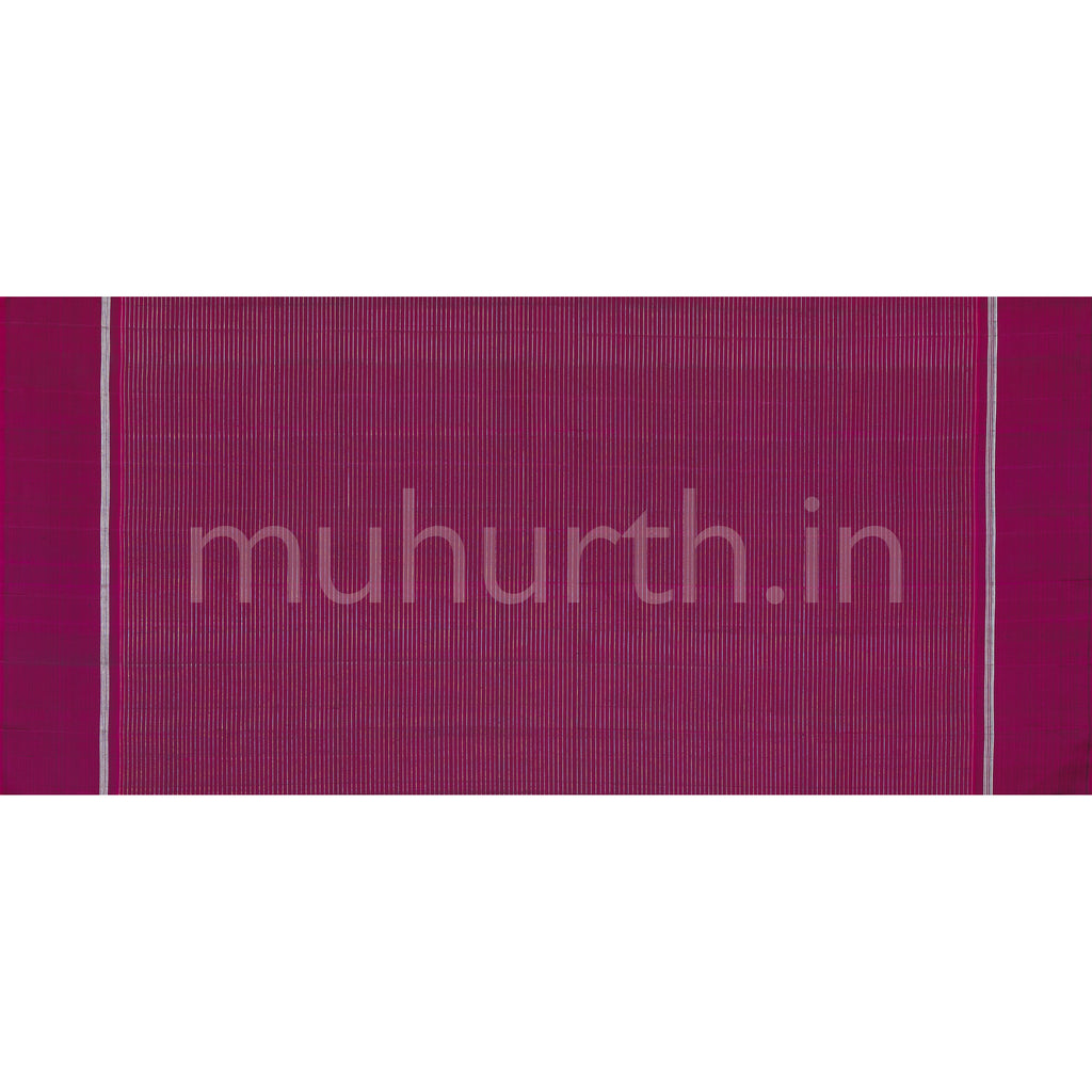 Violet Kanjivaram Silk Saree with Magenta