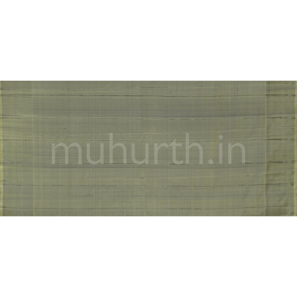 Deep Green Kanjivaram Silk Saree with Elaichi