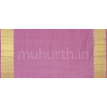 Load image into Gallery viewer, Off - White Veldhari Pure Kanjivaram Silk Saree with Pink