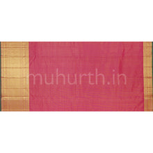 Load image into Gallery viewer, Salmon Orange Vaira Oosi Pure Kanjivaram Silk Saree with Pink