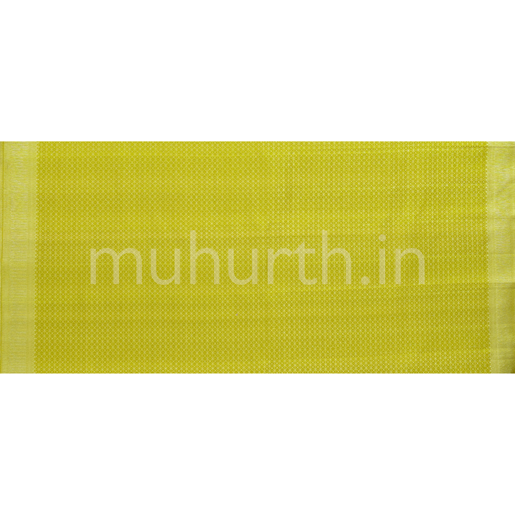 Lavender Kanjivaram Silk Saree with Golden Mustard