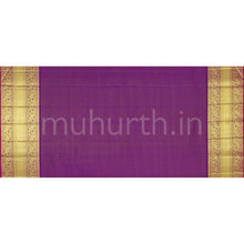 Load image into Gallery viewer, Lavender Pure Kanjivaram Silk Saree with Meenakshi Violet