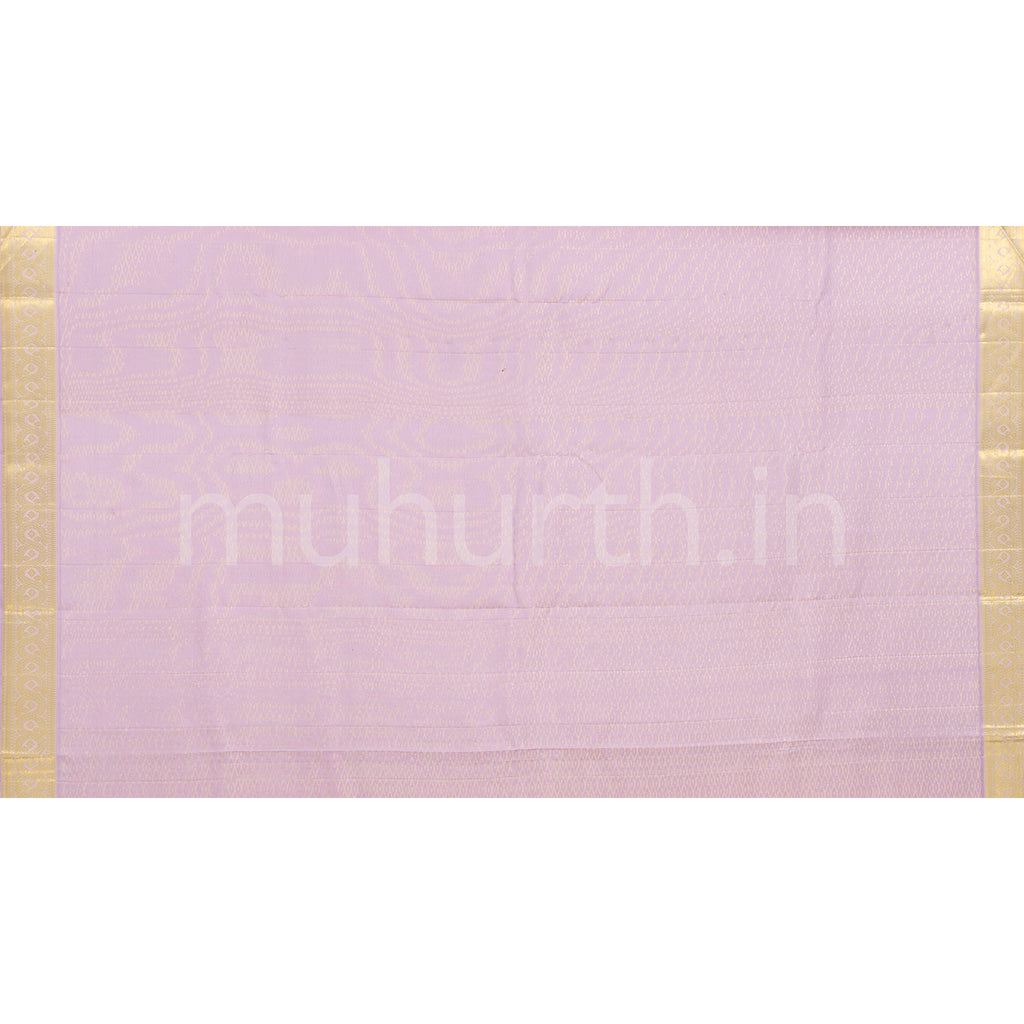 Magenta Kanjivaram Silk Saree with Lavender