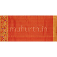 Load image into Gallery viewer, Green Pure Kanjivaram Silk Saree with Bright Red