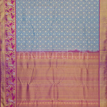 Load image into Gallery viewer, Light Ananda Pure Kanjivaram Silk Saree with Meenakshi