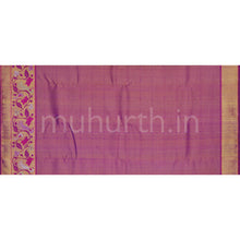 Load image into Gallery viewer, Light Ananda Pure Kanjivaram Silk Saree with Meenakshi