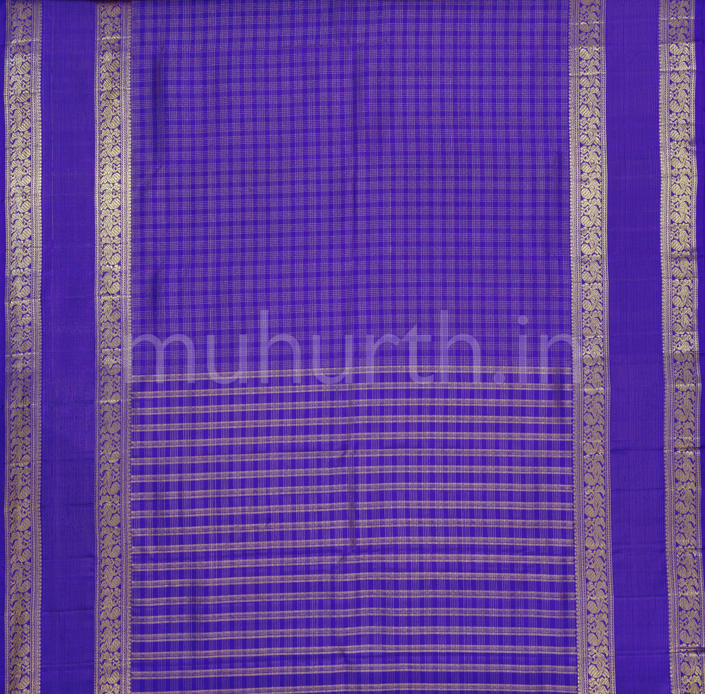 Violet Pure Kanjivaram Silk Saree