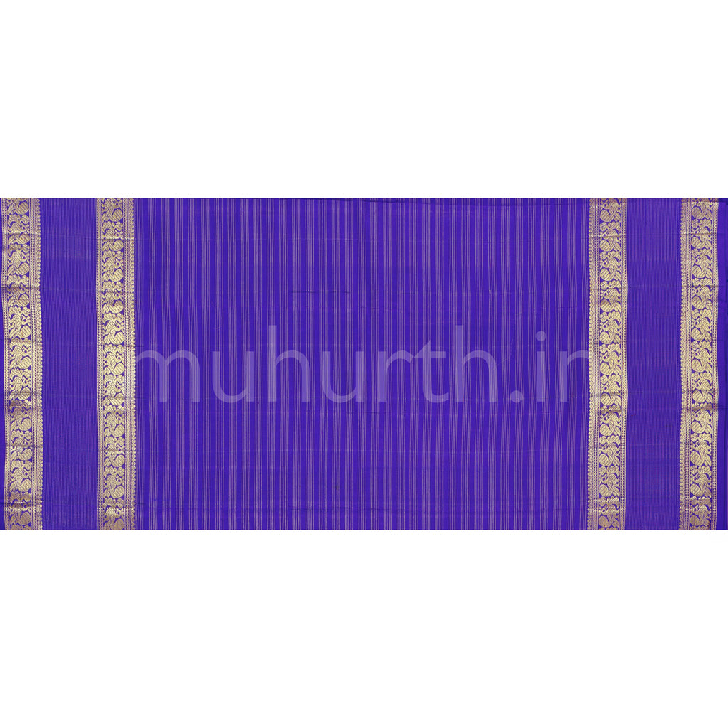 Violet Pure Kanjivaram Silk Saree