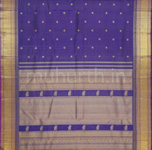 Load image into Gallery viewer, Meenakshi Violet Vaira-Oosi Pure Zari Kanjivaram Silk Saree