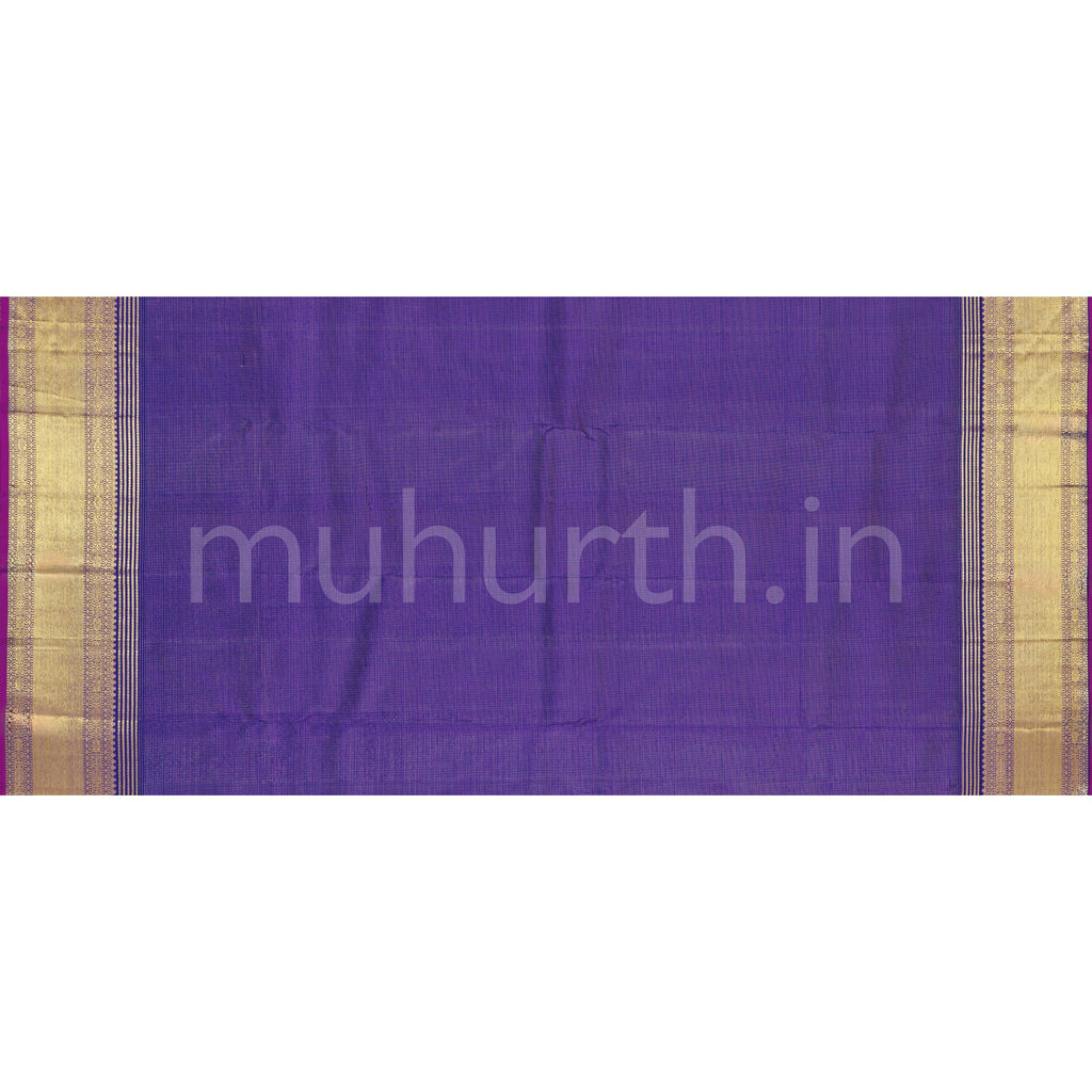 Meenakshi Violet Vaira-Oosi Pure Zari Kanjivaram Silk Saree