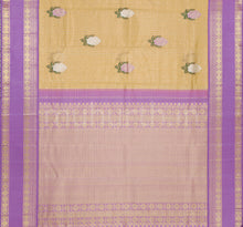 Load image into Gallery viewer, Light Peach Organza Tissue Kanjivaram Silk Saree with Lavender