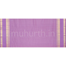 Load image into Gallery viewer, Light Peach Organza Tissue Kanjivaram Silk Saree with Lavender