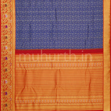 Load image into Gallery viewer, Violet Pure Kanjivaram Silk Saree with Bright Red