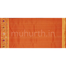 Load image into Gallery viewer, Violet Pure Kanjivaram Silk Saree with Bright Red