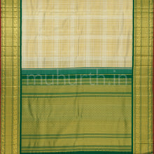 Load image into Gallery viewer, Elaichi Luxury Organza Tissue Kanjivaram Silk Saree with Green