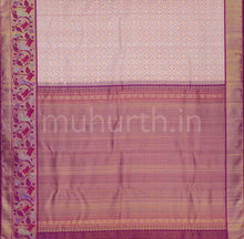 Load image into Gallery viewer, Pastel Pink Pure Kanjivaram Silk Saree with Meenakshi