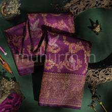 Load image into Gallery viewer, Magenta Meenakari Kanjivaram Silk Saree