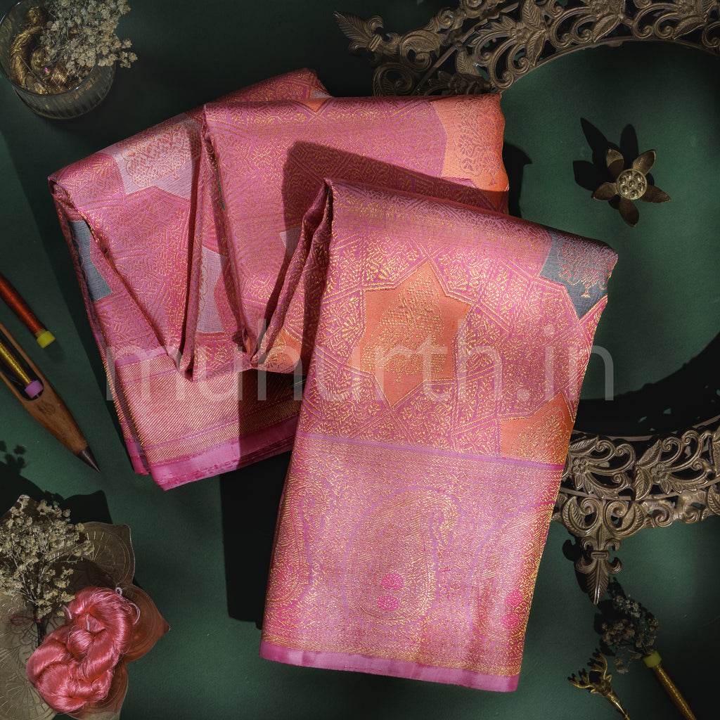 Pink Luxury Rangkat Kanjivaram Silk Saree
