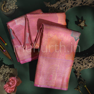 Pink Luxury Rangkat Kanjivaram Silk Saree
